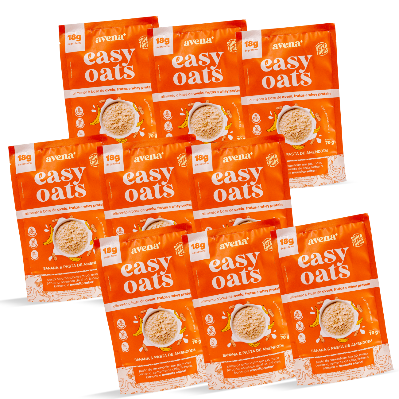 Caixa Experimenta Banana e Pasta de Amendoim - 9 unidades (R$16,90/und)