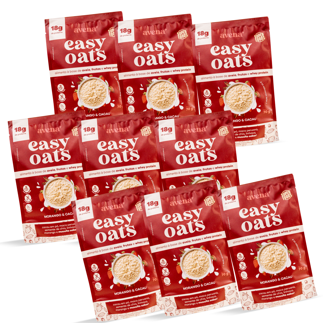 Caixa Experimenta Morango & Cacau - 9 unidades (R$16,90/und)